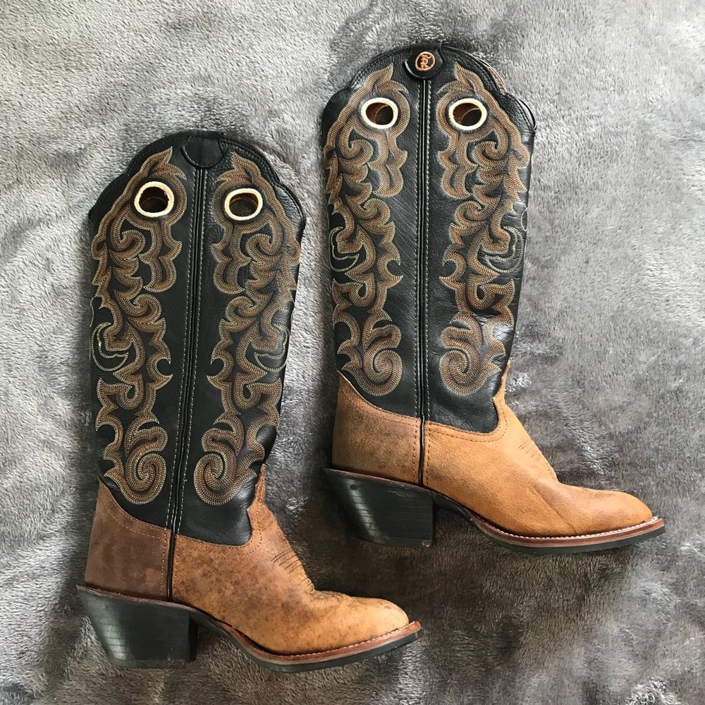 Tony Lama leather cowboy boots